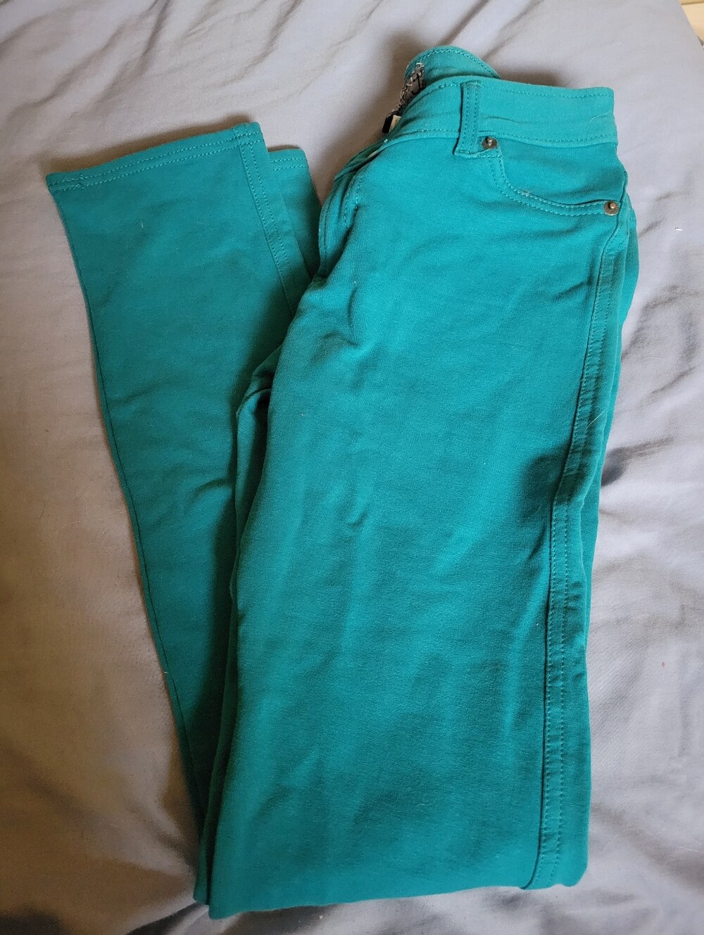 Teal Stretchy Skinny Jeans